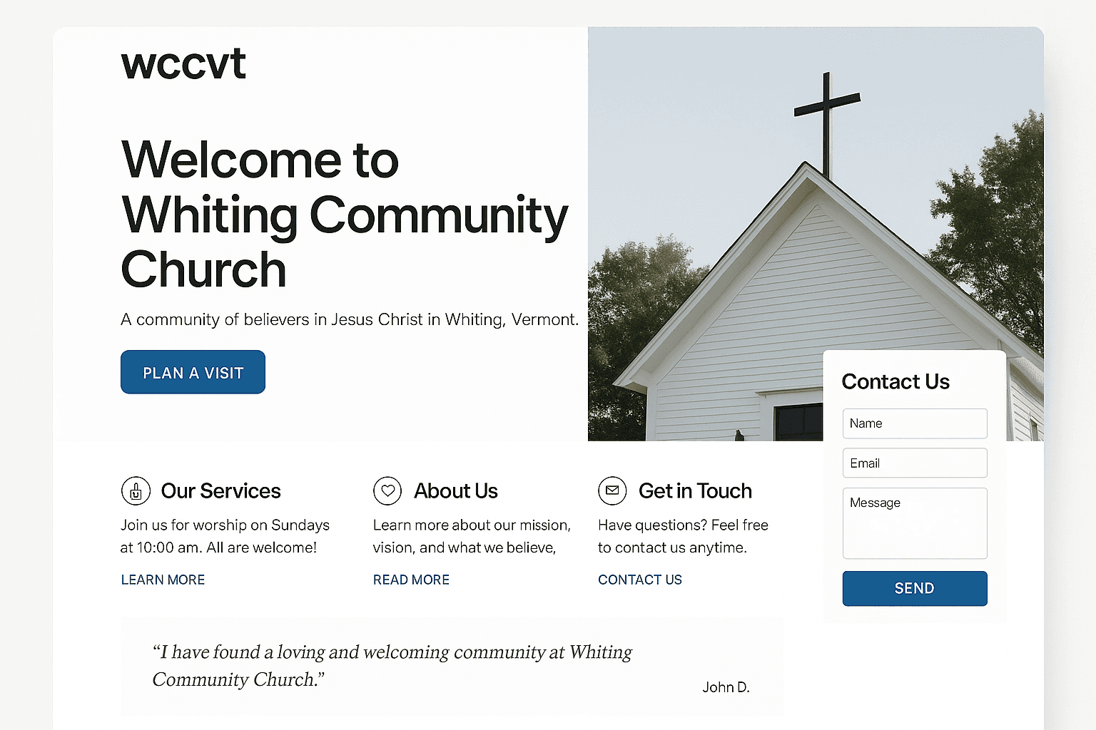 wccvt.com website mockup